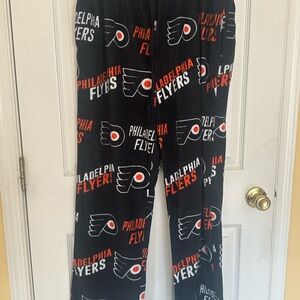 Men’s black and orange Philadelphia Flyers pajama pants size large
